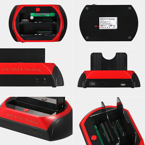 HDD Dock Dual HDD Dockingstation til 2.5\" 3.5\" IDE / SATA USB 2.0