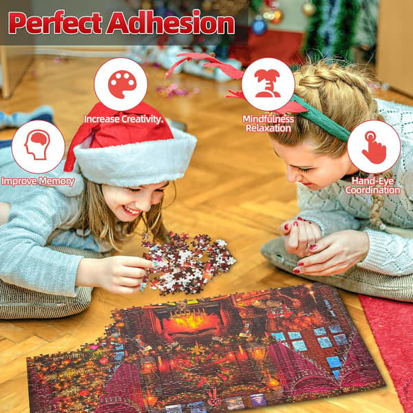 Adventskalender 2024 Julpussel - 1008 Bitar, Perfekt för Heminredning, Julpusselgåvor