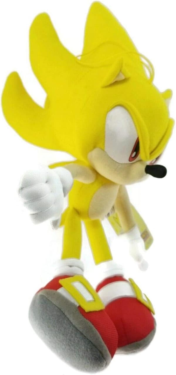 Sonic The Hedgehog Great Eastern GE-8958 Plysj - Super Sonic, 30 cm-FD8-[BT]