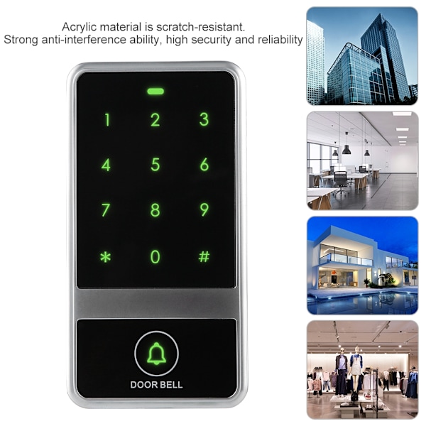 Touch Keypad ID-kortsläsare Access Control System Lösenord Dörrlås (Standard)