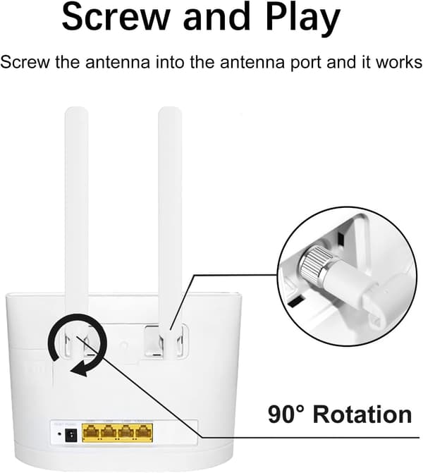 2 stk. SMA 4G LTE antenne SMA han Cellular WiFi antenne 10dBi