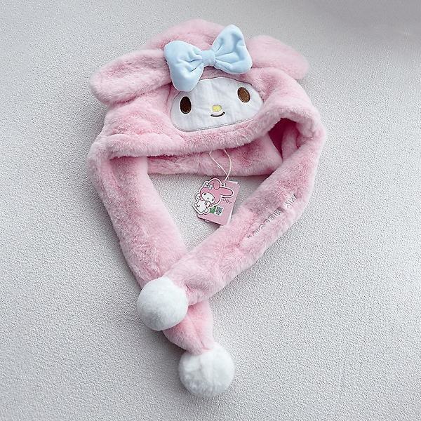 Jinzhaolai Kawaii Sanrio Kulomi My Melody Beanie Cartoon Hello Kitty Plysch Vintermössa Vindtät För Flickor Söta Varma Öronmuffar Mössa Present,e