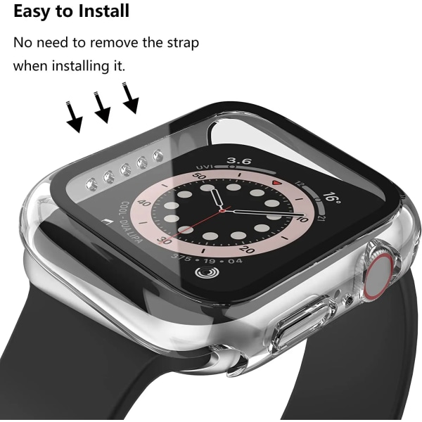 Hård Skal til Apple Watch Etui 9 8 7 6 5 4 38 40mm Tilbehør Skærmbeskytter iWatch Serie 44mm 45mm 41mm 42mm Rød Rød Rød Row 13 Series 321 38MM