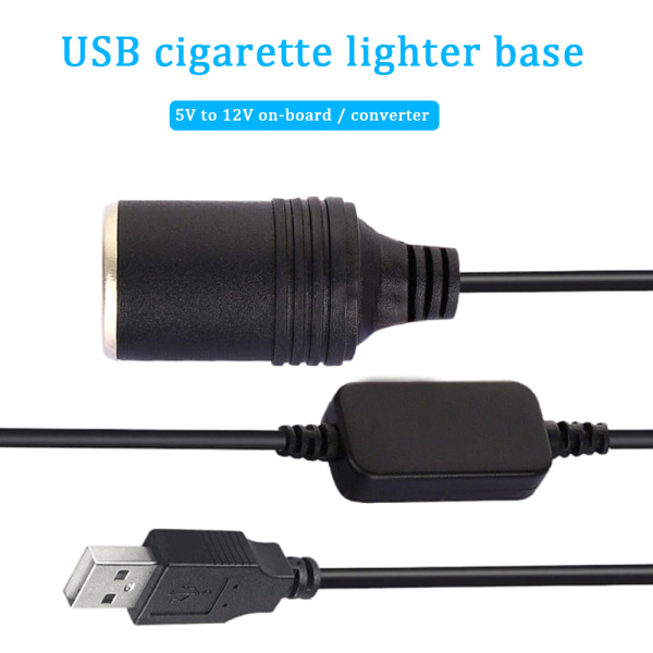 5V USB hane till hona 12V uttag bilkonverter