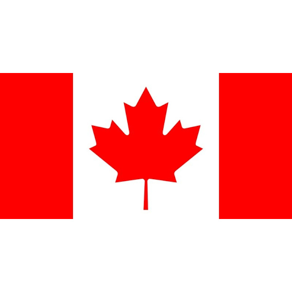 Canada flagg Hvit (BT) White Canada