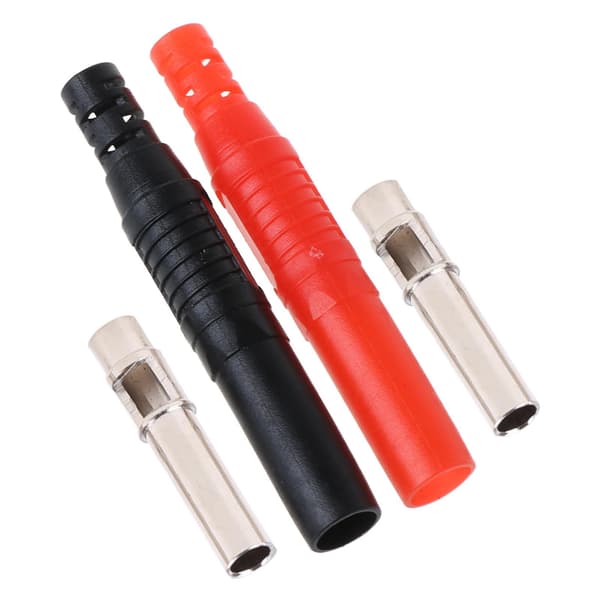 10x 4mm isolerede hun-stik til bananstik