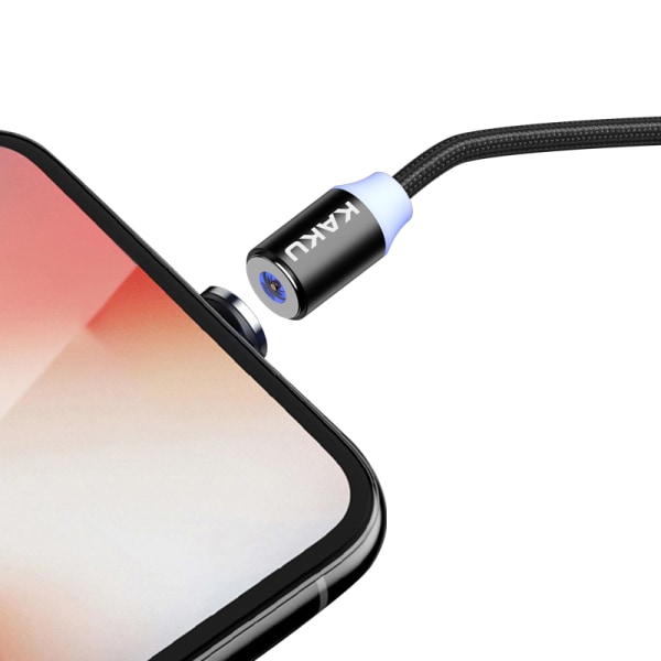 usb-c magnetisk lader svart svart black