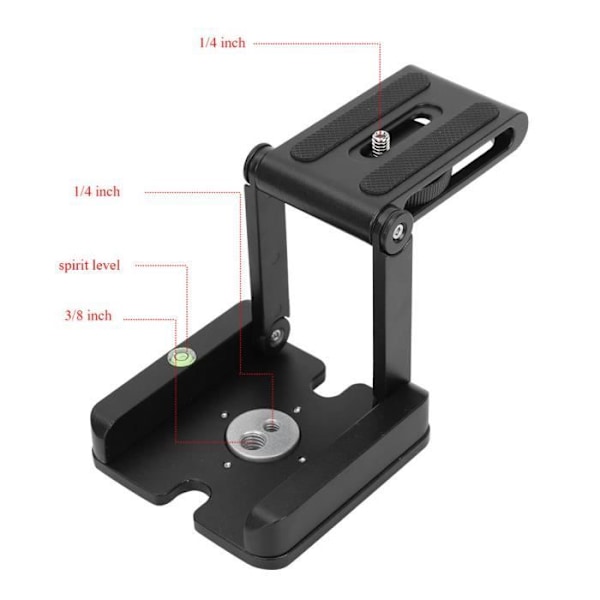 HURRISE Z Flex Bracket Fällbar Kulled Snabbfäste Platta Bracket Z Flex Tilt Pan för DSLR-kamera