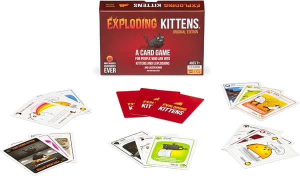 Exploding Kittens Original Edition EKG-ORG1-1 Brettspill, Flerfarget, 11.2 x 16.21 x 3.81 cm