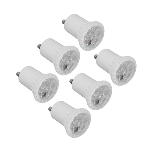 6-pack LED MR11 Keramiska Glödlampor 4W 360LM Utan UV 120 Graders Strålvinkel GU10-Fäste Hembelysningsverktyg AC 220V Varmvitt Ljus 3000K