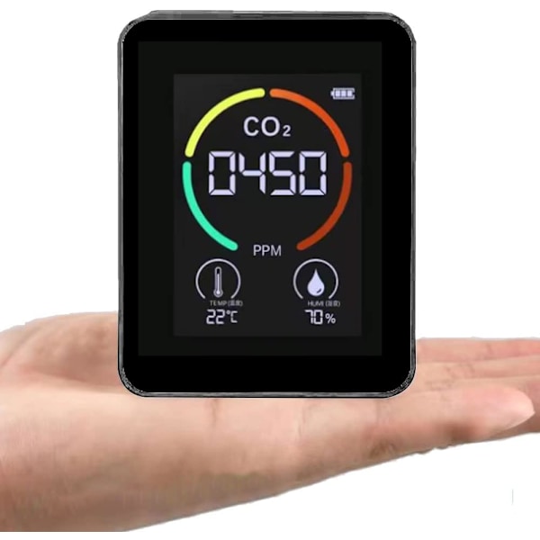 Indendørs Luftkvalitetsdetektor CO2-måler Digital Display