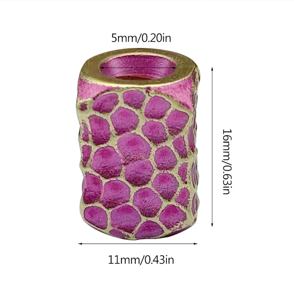 Paracordpärlor i mässing för band, knivar, pendel, ficklampa, armband i fallskärmslina White Brass 0.02