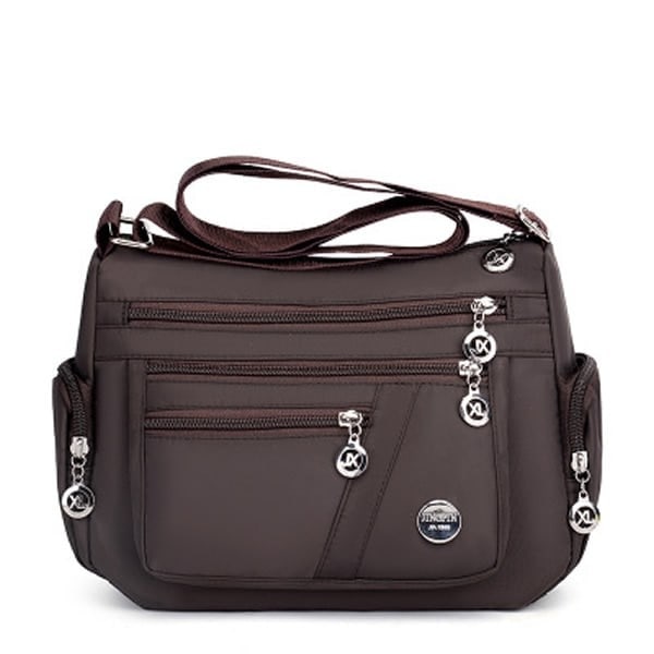 Vattentät nylon crossbody-handväska med en axelrem ArmyGreen