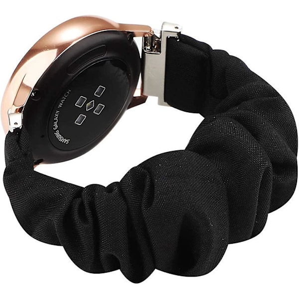 Passer til Samsung Galaxy Watch Active 2 40mm/ 44mm Band til kvinder og mænd, feminint elastisk stretchstof udskiftningsurrem armbånd Fit