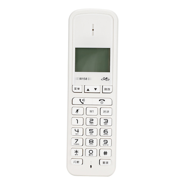 W158 Digital trådlös handhållen fri intercom handsfree-samtal telefon 100‑240V (vit )