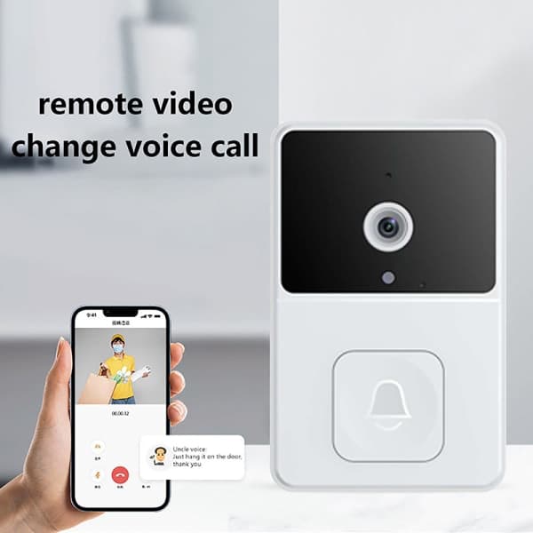 CDQ Wifi videodørklokke HD IR-kamera stemmeintercom bevegelsesdeteksjon