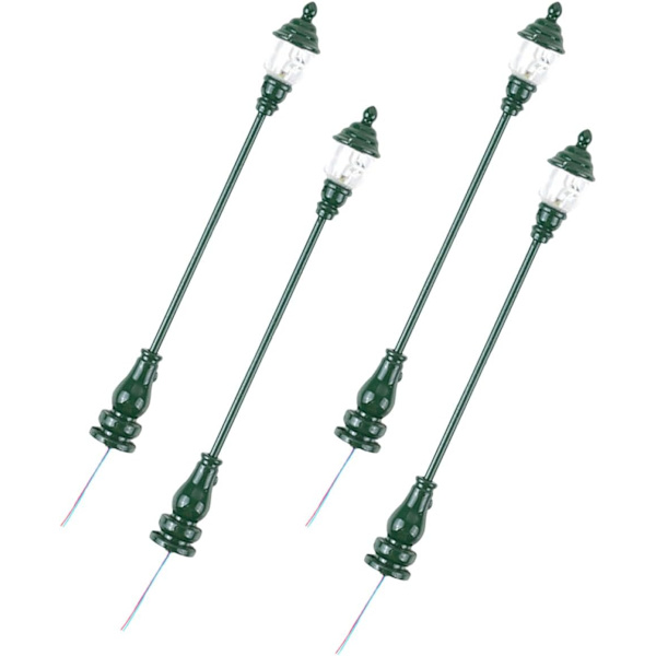 pcs Model Have Lys Fe Lamper Tog Jernbane Tog Lamper Stang Lampe Stang Landsby Dukkehus Gadelys Modeller Mikro Landskab Lys