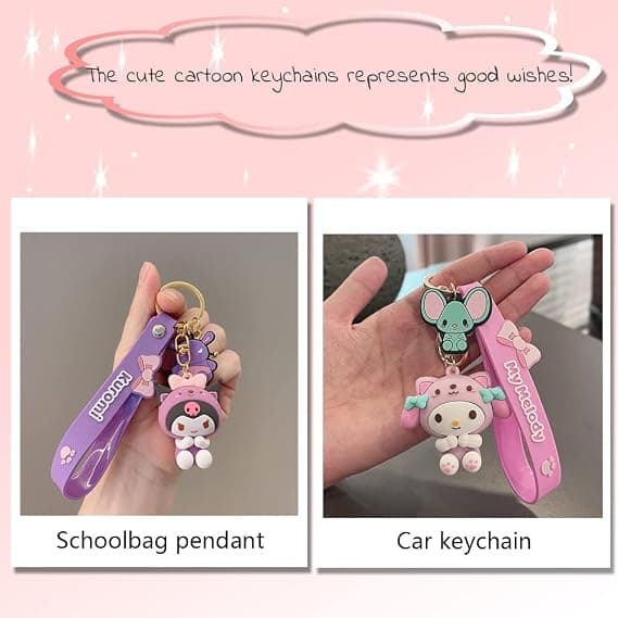 2 stk. My Melody Nøgle Håndtaske Charms til Kvinder - spot salg[qb]