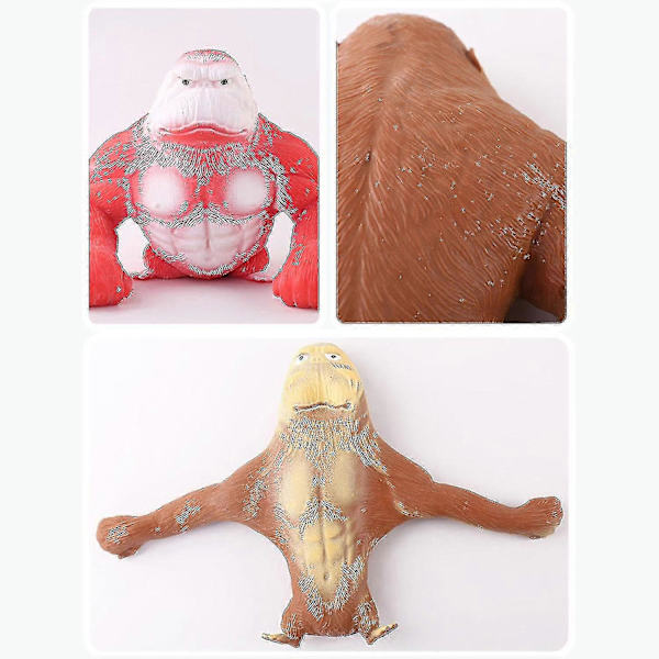 Gorillaer Elastisk Svampet Squishy Gorilla Stress Relief Legetøj Ventil Dukke Blue