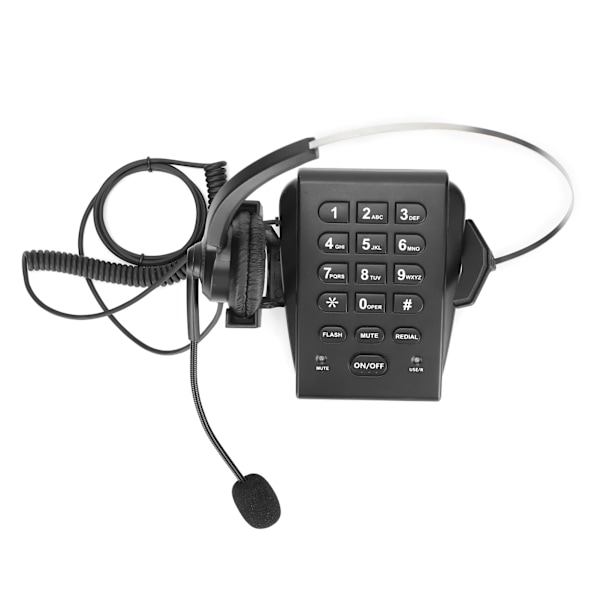 HT700 kablet telefon med headset Call center telefon med omnidireksjonell mikrofon Headset for kontor hjem++