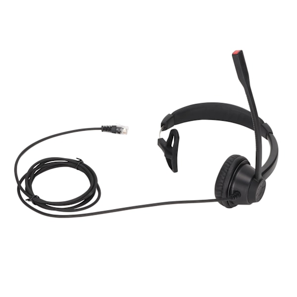 RJ9 Telefon Headset Støydempende Ensidig Ledningsbasert Business Headset med Mikrofon for Fast Kundeservice