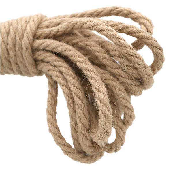 Jutegarn hamperep 8mm tykk for dekorasjon DIY håndverk hagearbeid kattetre (10 meter)