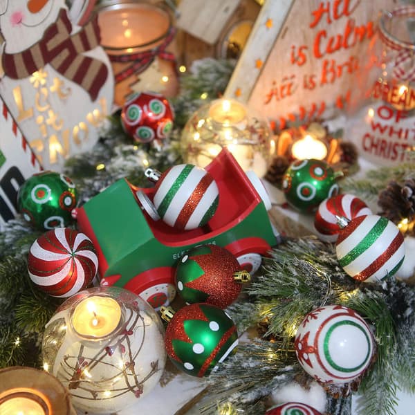 30 julekugler Red-Green