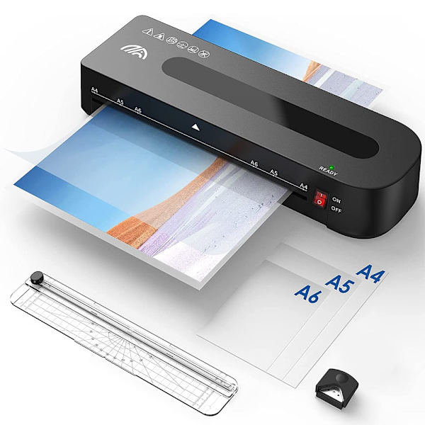 Laminator, A4 laminator med 30 lamineringslommer A4 A5 A6 lamineringssett testvinner