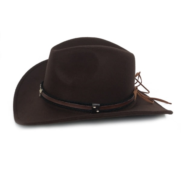 SQBB Western Cowboy Top Hat Huopahattu ruskea