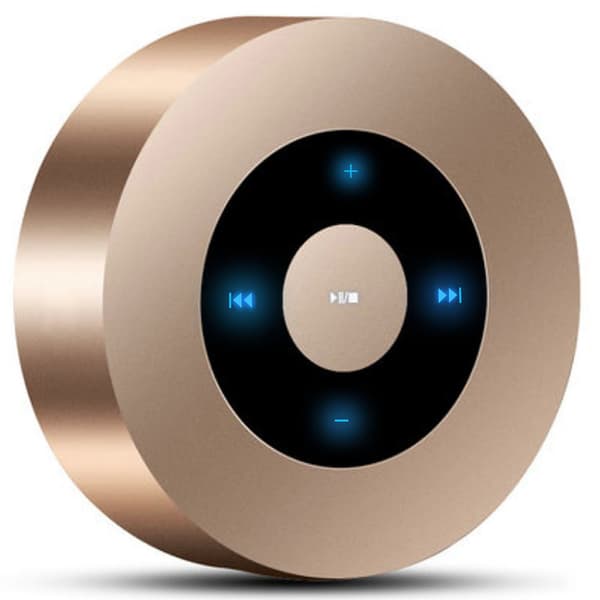 Trådløs Bluetooth-højttaler, Mini bærbar rund højttaler med