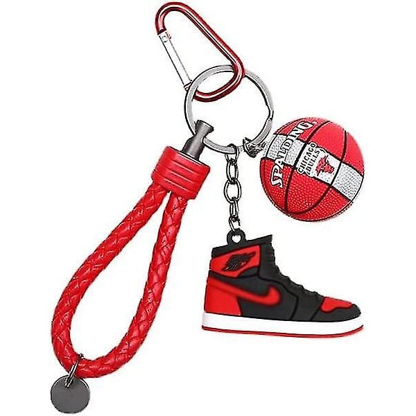 Sneakers nøglering, 3d mini basketball sko nøgleringe til mænd kvinder børn, mode sport nøgleringe gave til sportsfan, voksen, kvinde