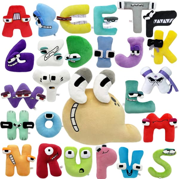 Alphabet Lore Plyschleksak – Bokstavsinlärning Gosedjur för Barn Pedagogisk Gåva**E 20cm E 20cm
