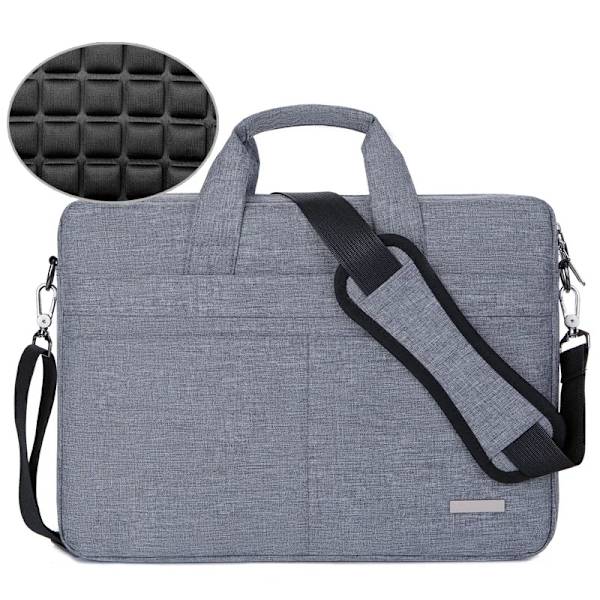 Laptopväska axelväska Notebookväska Portföljer för 13,3 14 15,6 17,3 tum Macbook Air Pro HP Huawei Asus Dell Modell2-mörkgrå Model2-dark grey 13.3 inches