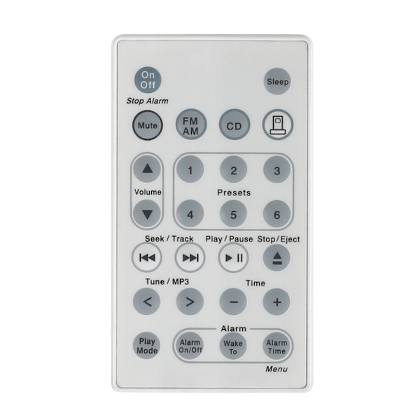 Universal fjernbetjening passer til Sound for Touch Wave Music Radio System CD AWRCC1/2/3 Hvid Ingen batteri