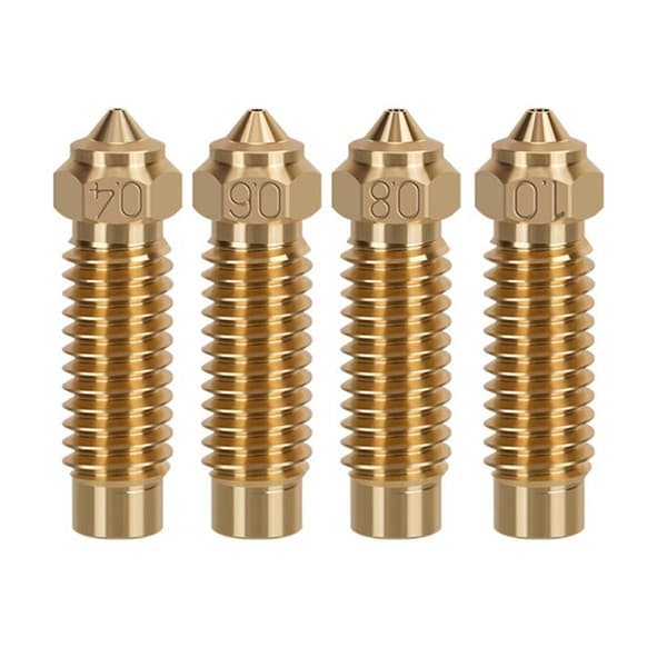 10 stk. forskellige størrelser dyser til Neptune 4 Plus/Max 3D-printer messing dyser 0,4/0,6/0,8/1,0 mm Gold