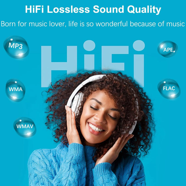 32 GB MP3-spelare med Bluetooth 4.2 - Mini-musikspelare med högtalare