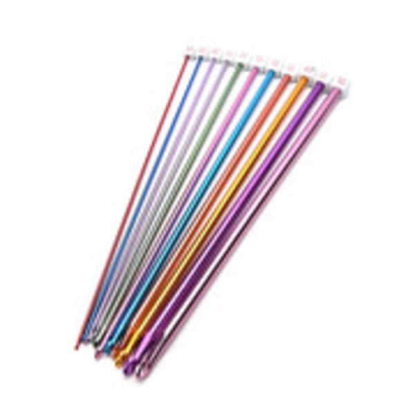 11 st 10,6\" flerfärgad aluminium TUNISIEN / AFGHAN virknål