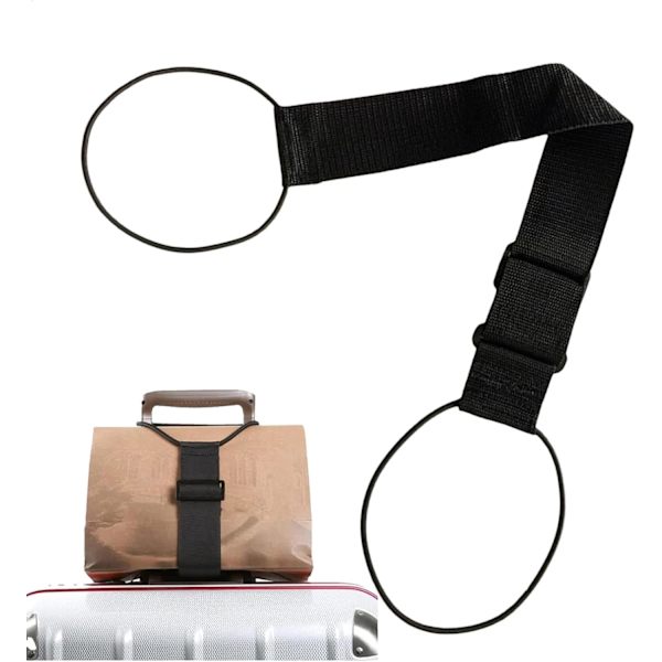 Elastisk Bagagerem - Väskfixeringsrem med Spänne - Flexibel Elastisk Rem för Enkel Bagageidentifiering (46cm)