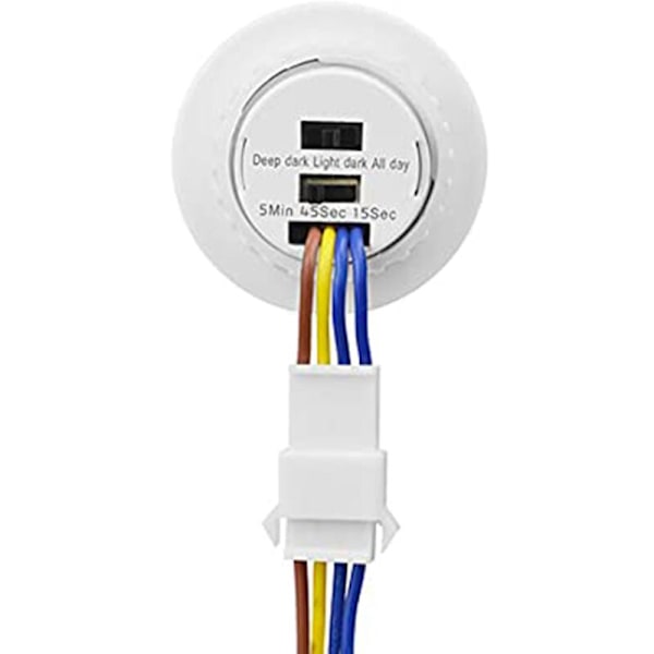 Mini rörelsesensorljusströmbrytare 110-220V PIR-sensor Intelligent detektering Justerbar tidsfördröjning Infraröd induktionsdetektor