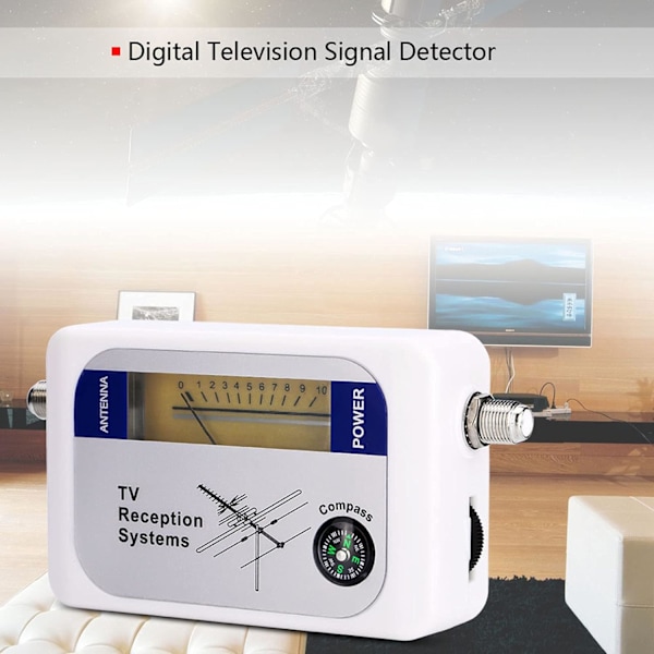 TV-signal, mottaker for signalstyrke med bakgrunnsbelysning, elegant eksteriør Perfekt for antenner