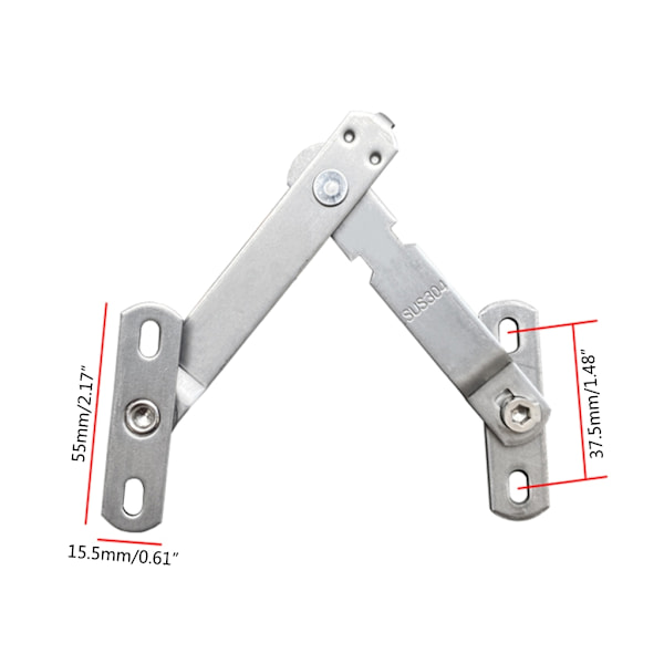Uppgraderad fönsterbegränsare i rostfritt stål, fönsterlås, enkel installation, förbättrar fönstersäkerheten 0.07 L