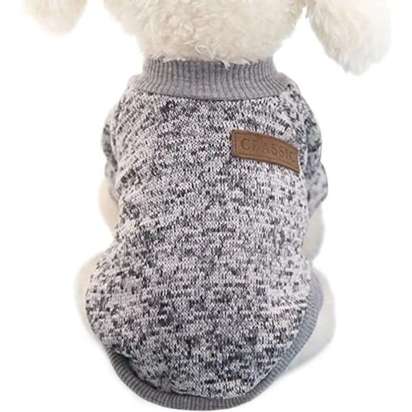 Warm Dog Sweater Animal Sweater Gray Dog Sweater Winter Pet Clothes Cat Hair Dog Sweater Dog Clothes Small and Medium Dog Sweaters