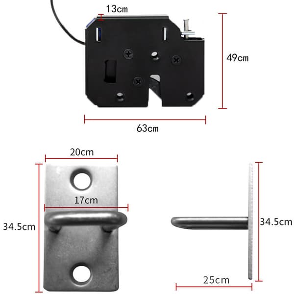 Liten elektromagnetisk lås DC 12V Supermarket ligent Locker