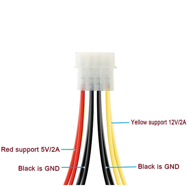 Adapterkit för 2,5\" till 3,5\" hårddiskfack - Konverteringsfack för montering av HDD SSD - IDE 4P hane till 2 SATA 15-stifts hona strömkabel + 2 x