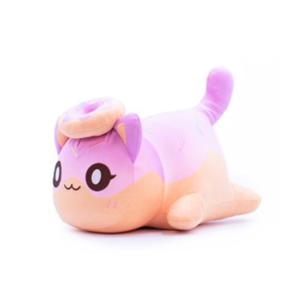 Meemeows mad Aphmau kattedukke plysdyr plysdukker Donut 25cm, ; Donut