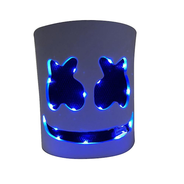 /#/Marshmello LED-naamio DJ-cosplay-kypärä Marshmello-asu naamio Lig/#/