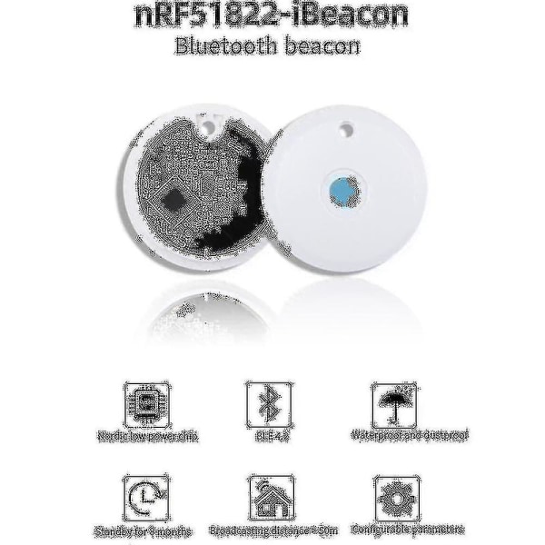 Nrf51822 Bluetooth-modul Ibeacon Basestasjon Posisjoneringsfyr Nærfeltposisjonering med skall