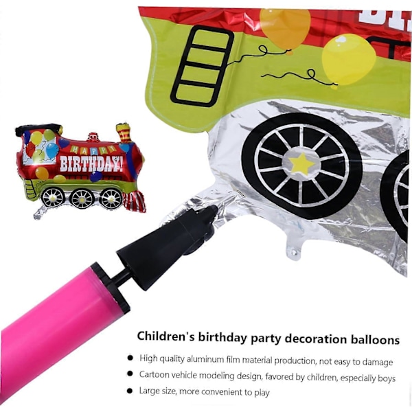 stk transport ballon bil dekoration traktor balloner tog balloner Køretøj ballon Køretøj fest Balloner børn tegneserie folie bold[qb]