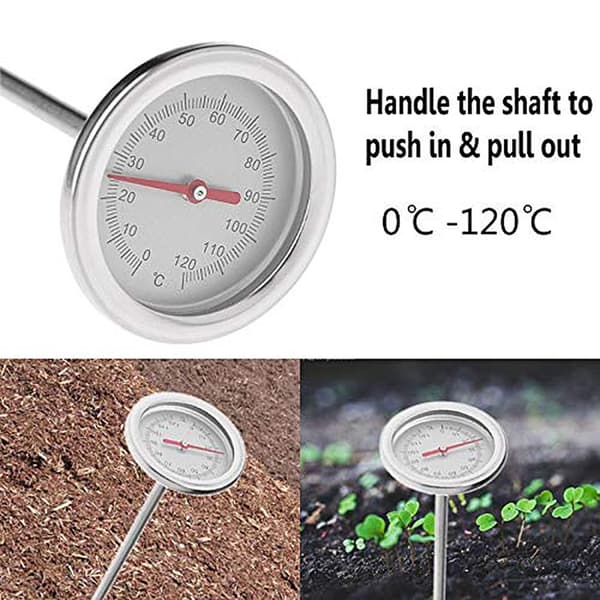 Kompostimullan lämpömittari 50 cm Pitkä Ruostumaton teräs