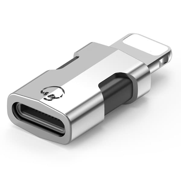 USB-C til OTG Lightning-adapter for å støtte dataoverføring Koble til lader Kontaktkabel Konverter Trådløs mikrofonadapter - Svart